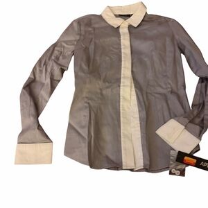 Apt 9 Gray and White Dress Shirt Size Small